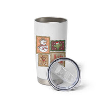 Howdy Christmas Postage Stamp Tumbler Cup Western Life Holiday Gift - Wonder Print Shop