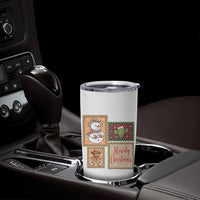 Howdy Christmas Postage Stamp Tumbler Cup Western Life Holiday Gift - Wonder Print Shop