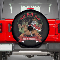 Funny Western Skeleton Cowboy Christmas Spare Tire Cover Howdy Holidays - Wonder Print Shop