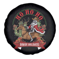 Funny Western Skeleton Cowboy Christmas Spare Tire Cover Howdy Holidays - Wonder Print Shop