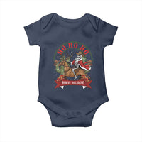 Funny Western Skeleton Cowboy Christmas Baby Onesie Howdy Holidays - Wonder Print Shop