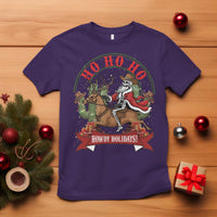 Funny Western Skeleton Cowboy Christmas T Shirt Howdy Holidays - Wonder Print Shop