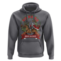 Funny Western Skeleton Cowboy Christmas Hoodie Howdy Holidays - Wonder Print Shop