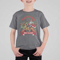 Funny Western Skeleton Cowboy Christmas T Shirt For Kid Howdy Holidays - Wonder Print Shop