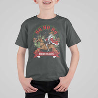 Funny Western Skeleton Cowboy Christmas T Shirt For Kid Howdy Holidays - Wonder Print Shop