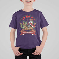 Funny Western Skeleton Cowboy Christmas T Shirt For Kid Howdy Holidays - Wonder Print Shop