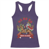 Funny Western Skeleton Cowboy Christmas Racerback Tank Top Howdy Holidays - Wonder Print Shop