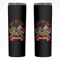 Funny Western Skeleton Cowboy Christmas Skinny Tumbler Howdy Holidays - Wonder Print Shop