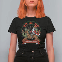 Funny Western Skeleton Cowboy Christmas T Shirt For Women Howdy Holidays - Wonder Print Shop