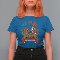 Funny Western Skeleton Cowboy Christmas T Shirt For Women Howdy Holidays - Wonder Print Shop