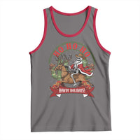 Funny Western Skeleton Cowboy Christmas Tank Top Howdy Holidays - Wonder Print Shop