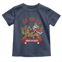 Funny Western Skeleton Cowboy Christmas Toddler T Shirt Howdy Holidays - Wonder Print Shop