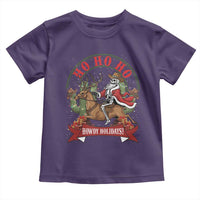 Funny Western Skeleton Cowboy Christmas Toddler T Shirt Howdy Holidays - Wonder Print Shop