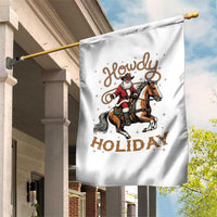 Black Santa Howdy Western Cowboy Garden Flag Christmas Gift - Wonder Print Shop