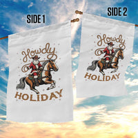 Black Santa Howdy Western Cowboy Garden Flag Christmas Gift - Wonder Print Shop
