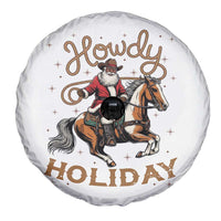 Black Santa Howdy Western Cowboy Spare Tire Cover Christmas Gift - Wonder Print Shop