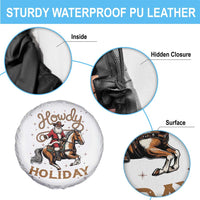 Black Santa Howdy Western Cowboy Spare Tire Cover Christmas Gift - Wonder Print Shop