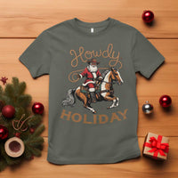 Black Santa Howdy Western Cowboy T Shirt Christmas Gift - Wonder Print Shop