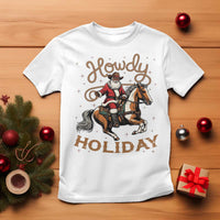 Black Santa Howdy Western Cowboy T Shirt Christmas Gift - Wonder Print Shop