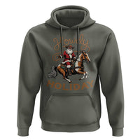 Black Santa Howdy Western Cowboy Hoodie Christmas Gift - Wonder Print Shop