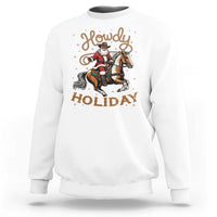 Black Santa Howdy Western Cowboy Sweatshirt Christmas Gift - Wonder Print Shop