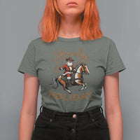 Black Santa Howdy Western Cowboy T Shirt For Women Christmas Gift - Wonder Print Shop