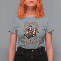 Black Santa Howdy Western Cowboy T Shirt For Women Christmas Gift - Wonder Print Shop