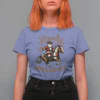 Black Santa Howdy Western Cowboy T Shirt For Women Christmas Gift - Wonder Print Shop