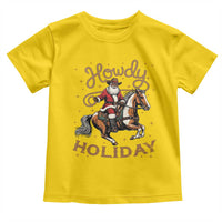 Black Santa Howdy Western Cowboy Toddler T Shirt Christmas Gift - Wonder Print Shop