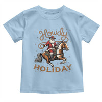 Black Santa Howdy Western Cowboy Toddler T Shirt Christmas Gift - Wonder Print Shop