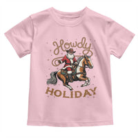 Black Santa Howdy Western Cowboy Toddler T Shirt Christmas Gift - Wonder Print Shop