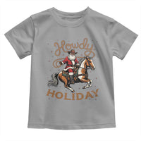 Black Santa Howdy Western Cowboy Toddler T Shirt Christmas Gift - Wonder Print Shop