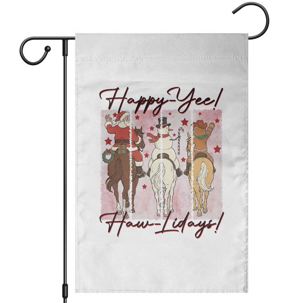 Western Christmas Horse Rider Garden Flag Happy Yee Haw Lidays - Wonder Print Shop