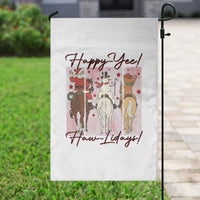 Western Christmas Horse Rider Garden Flag Happy Yee Haw Lidays - Wonder Print Shop