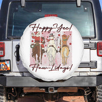 Western Christmas Horse Rider Spare Tire Cover Happy Yee Haw Lidays - Wonder Print Shop