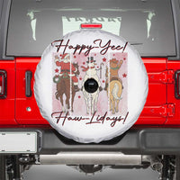 Western Christmas Horse Rider Spare Tire Cover Happy Yee Haw Lidays - Wonder Print Shop