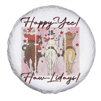 Western Christmas Horse Rider Spare Tire Cover Happy Yee Haw Lidays - Wonder Print Shop