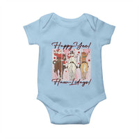 Western Christmas Horse Rider Baby Onesie Happy Yee Haw Lidays - Wonder Print Shop