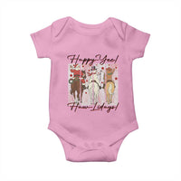 Western Christmas Horse Rider Baby Onesie Happy Yee Haw Lidays - Wonder Print Shop