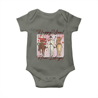 Western Christmas Horse Rider Baby Onesie Happy Yee Haw Lidays - Wonder Print Shop