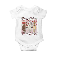 Western Christmas Horse Rider Baby Onesie Happy Yee Haw Lidays - Wonder Print Shop