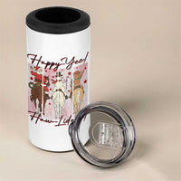 Western Christmas Horse Rider 4 in 1 Can Cooler Tumbler Happy Yee Haw Lidays - Wonder Print Shop