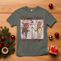 Western Christmas Horse Rider T Shirt Happy Yee Haw Lidays - Wonder Print Shop
