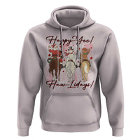 Western Christmas Horse Rider Hoodie Happy Yee Haw Lidays - Wonder Print Shop