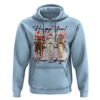 Western Christmas Horse Rider Hoodie Happy Yee Haw Lidays - Wonder Print Shop
