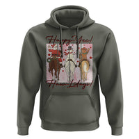 Western Christmas Horse Rider Hoodie Happy Yee Haw Lidays - Wonder Print Shop