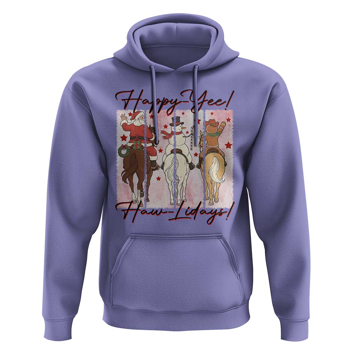Western Christmas Horse Rider Hoodie Happy Yee Haw Lidays - Wonder Print Shop