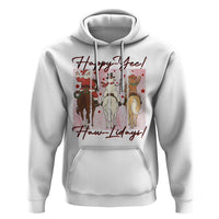 Western Christmas Horse Rider Hoodie Happy Yee Haw Lidays - Wonder Print Shop