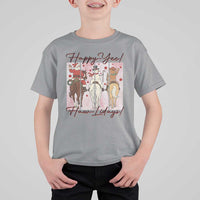Western Christmas Horse Rider T Shirt For Kid Happy Yee Haw Lidays - Wonder Print Shop