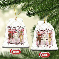 Western Christmas Horse Rider Ceramic Ornament Happy Yee Haw Lidays - Wonder Print Shop